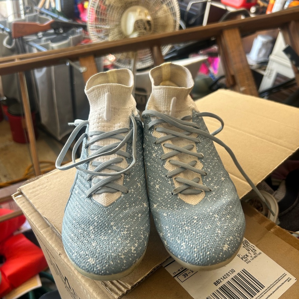 Nike soccer Cleats - Blue and White